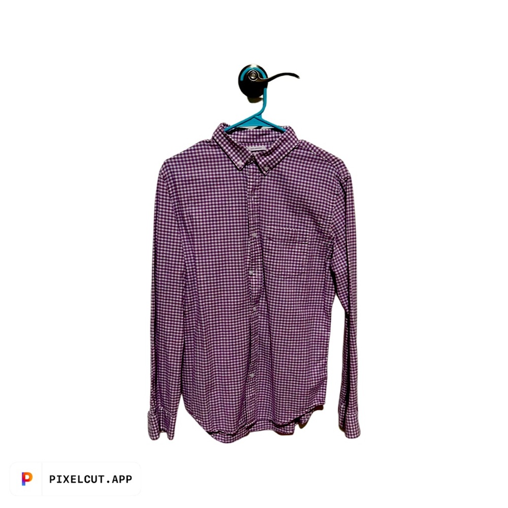 Men’s Old Navy Button-Down - Purple Check - Slim Medium